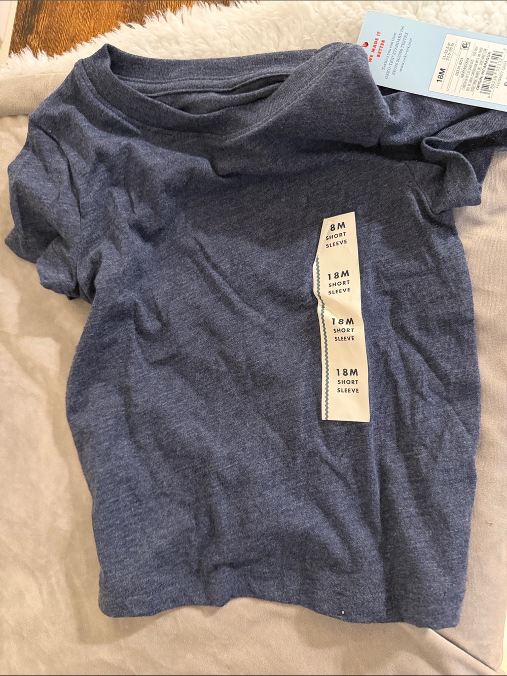 Cat & Jack Short Sleeve Tee in Heather Navy